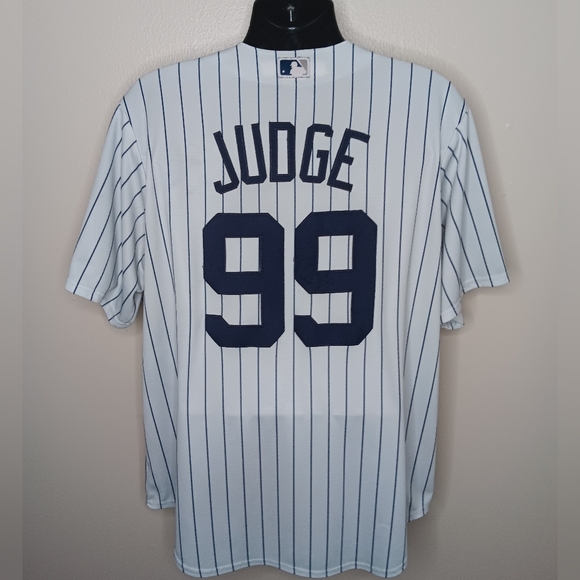 Majestic Other - Aaron Judge New York Yankees Mens XL MLB Jersey Pinstripe Majestic CoolBase Gray